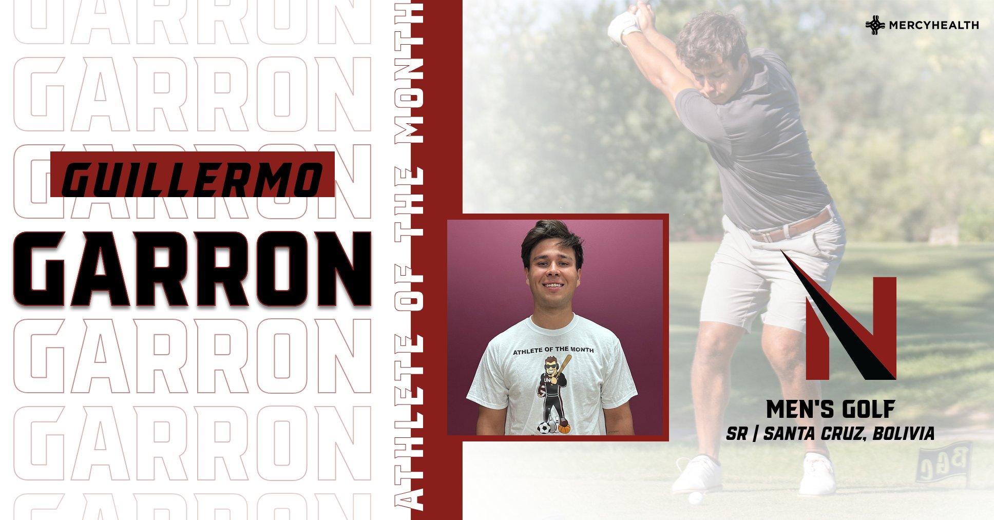 Garron Voted Mercy Health Athlete of the Month