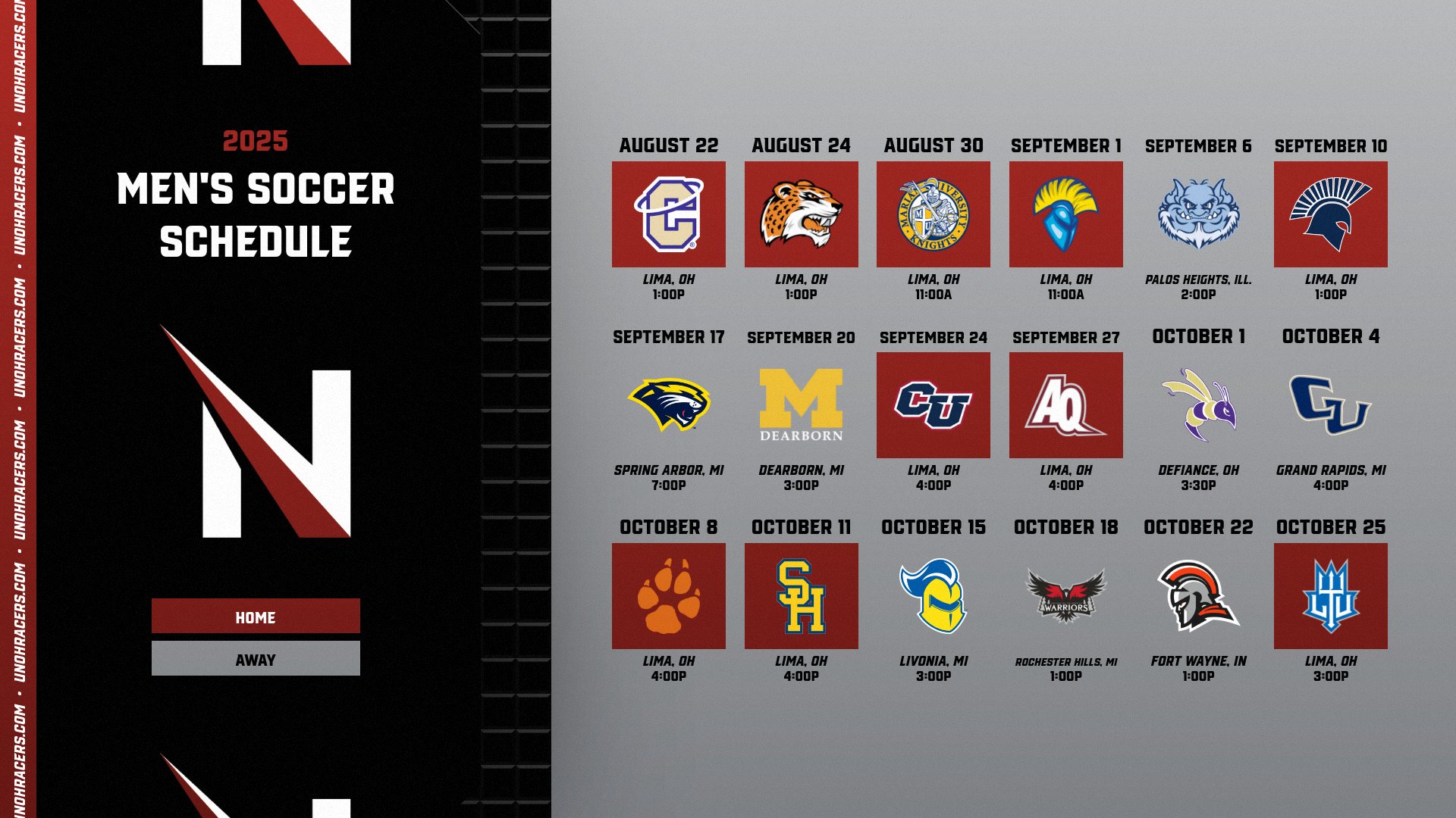 UNOH Men's Soccer Releases 2025 Match Slate