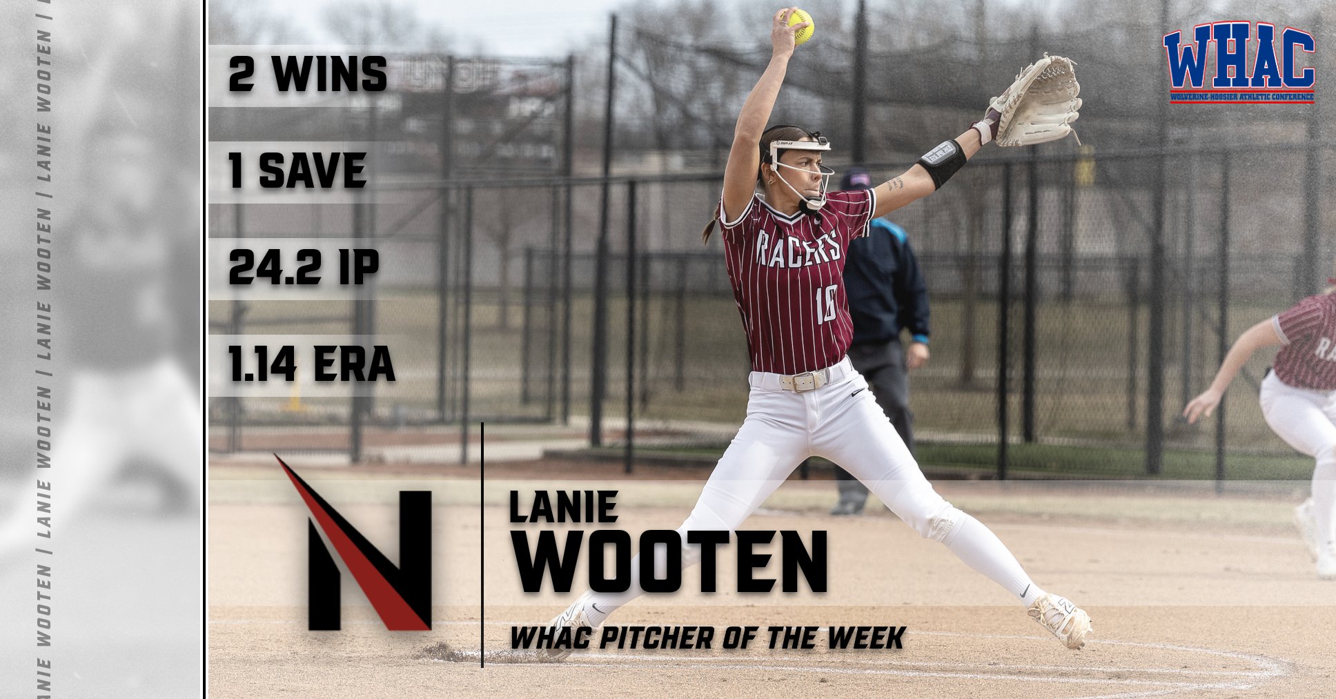 Wooten Tabbed WHAC Pitcher of the Week