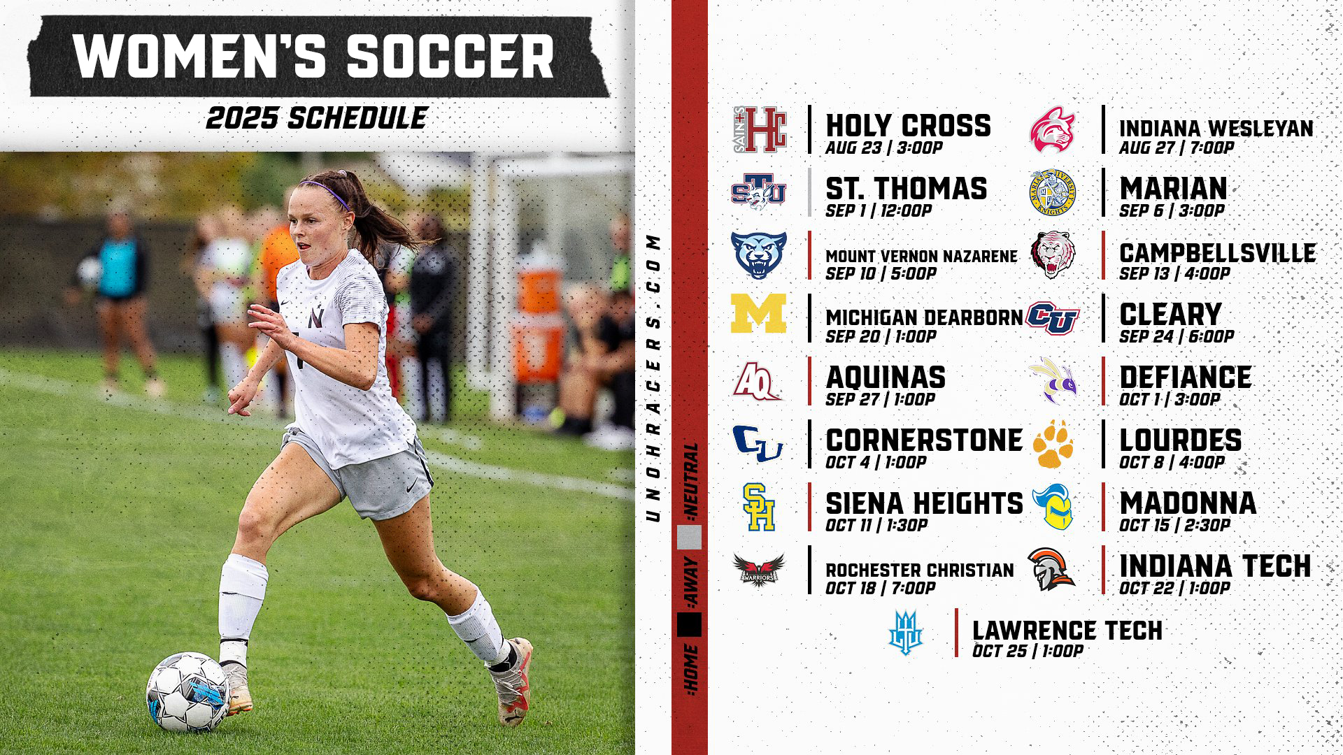 UNOH Women's Soccer Announces 2025 Match Schedule